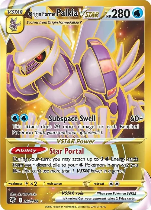 Origin Forme Palkia VSTAR (Secret) (208) card art