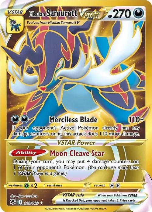 Hisuian Samurott VSTAR (Secret) (209) card art