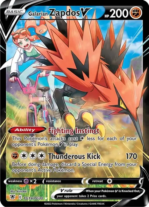 Galarian Zapdos V card art