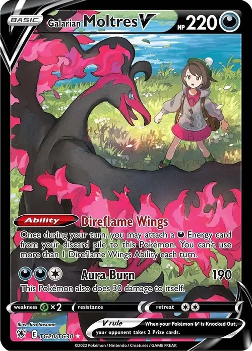Galarian Moltres V card art