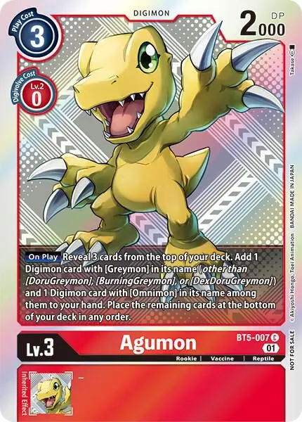 Agumon (New Awakening Pre-Release Tournament Winner Card) card art