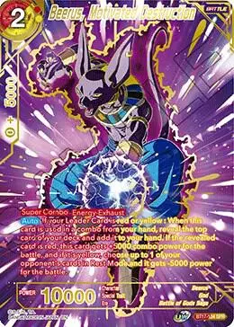 Beerus, Motivated Destruction (SPR) card art