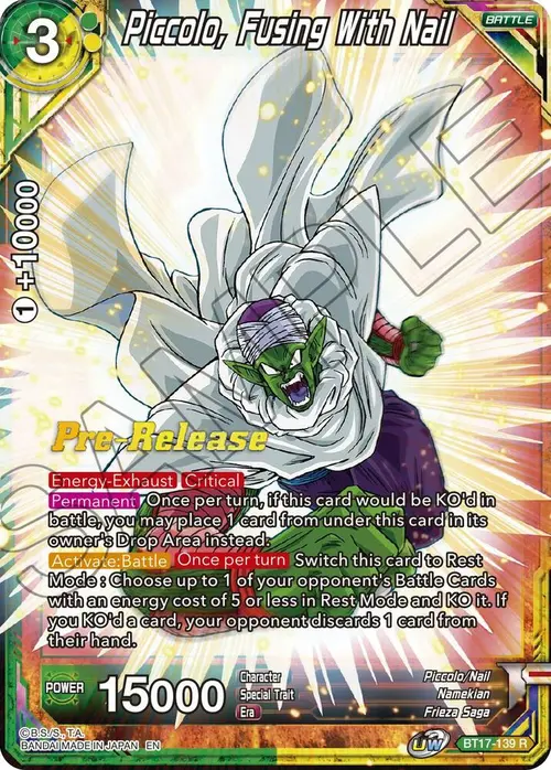 Piccolo, Fusing With Nail card art