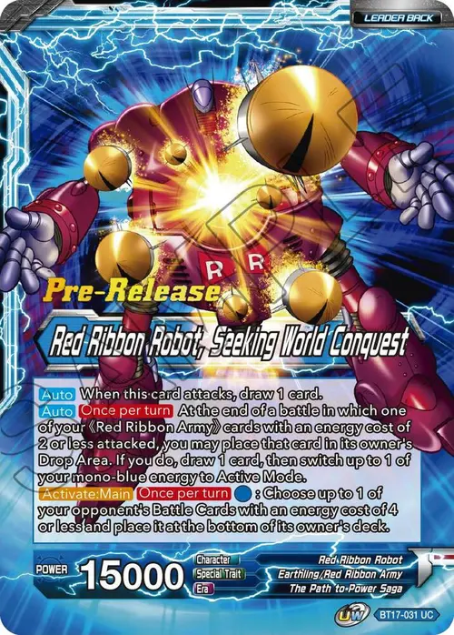 Commander Red // Red Ribbon Robot, Seeking World Conquest card art