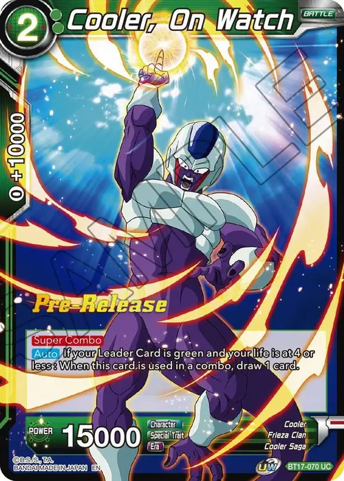 Cooler, On Watch card art