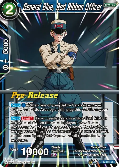 General Blue, Red Ribbon Officer card art