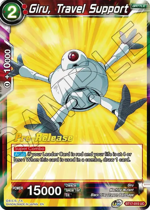 Giru, Travel Support card art