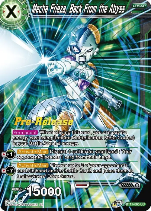 Mecha Frieza, Back From the Abyss card art