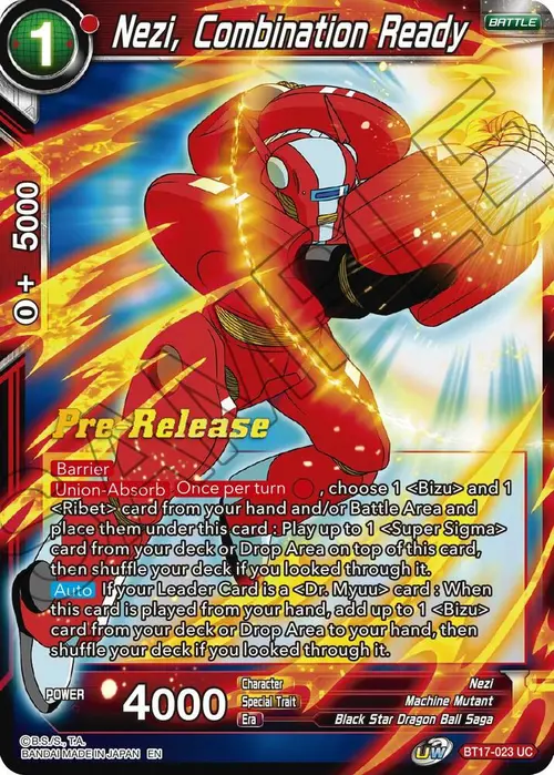 Nezi, Combination Ready card art
