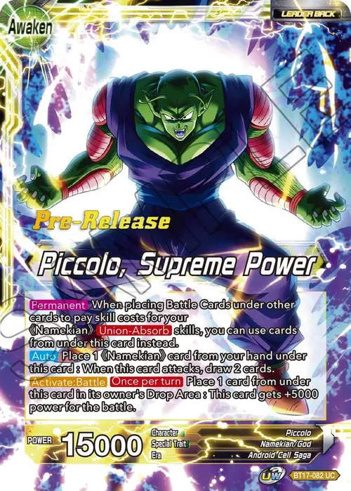 Piccolo // Piccolo, Supreme Power card art