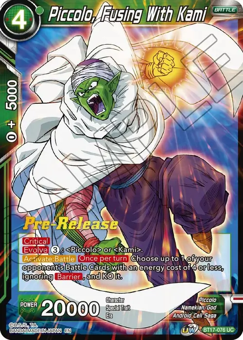 Piccolo, Fusing With Kami card art
