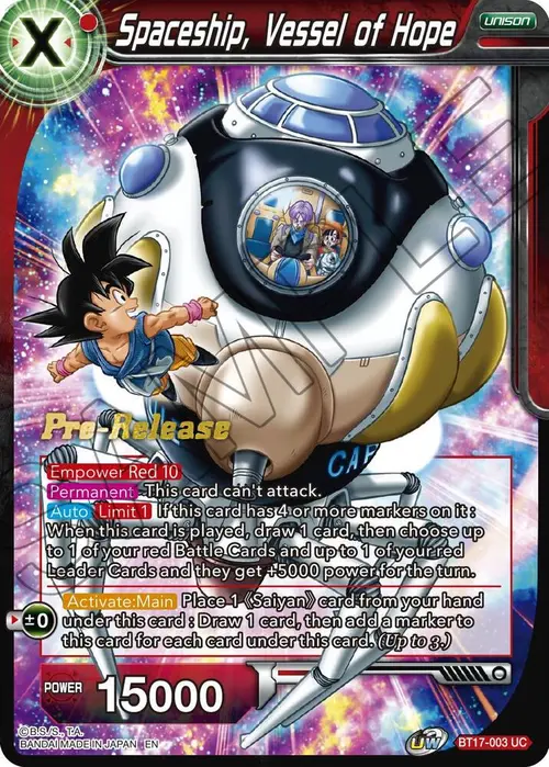 Spaceship, Vessel of Hope card art