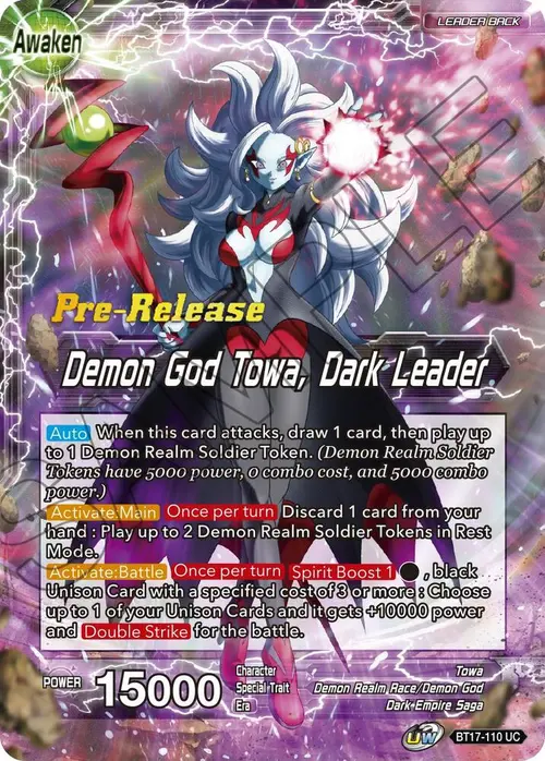 Towa // Demon God Towa, Dark Leader card art