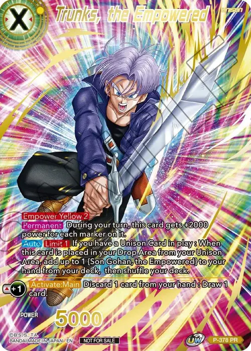 Trunks, the Empowered (Gold Stamped) card art
