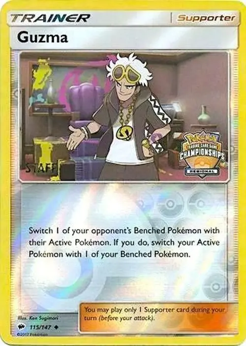 Guzma - 115/147 (Regional Championships) [Staff] card art