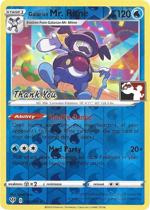 Galarian Mr. Rime - 036/189 (Pokemon League) [Thank You] card art