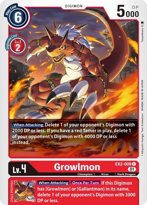 Growlmon card art