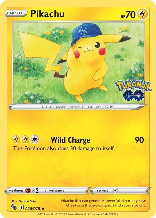 Pikachu (28) card art