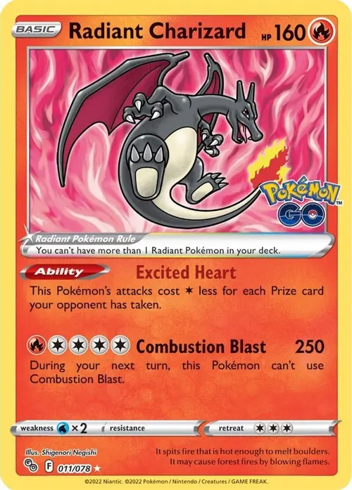 Radiant Charizard card art