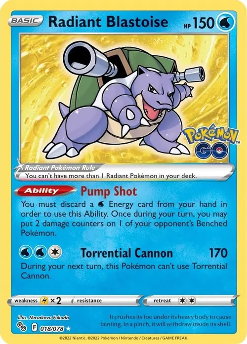 Radiant Blastoise card art