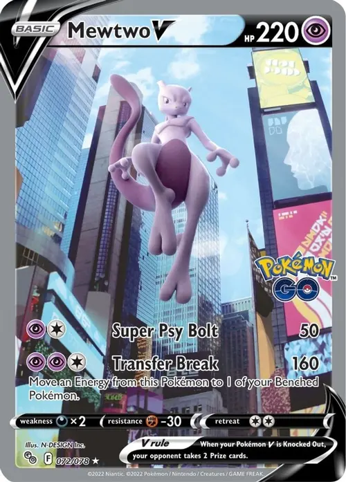 Mewtwo V (Alternate Full Art) card art