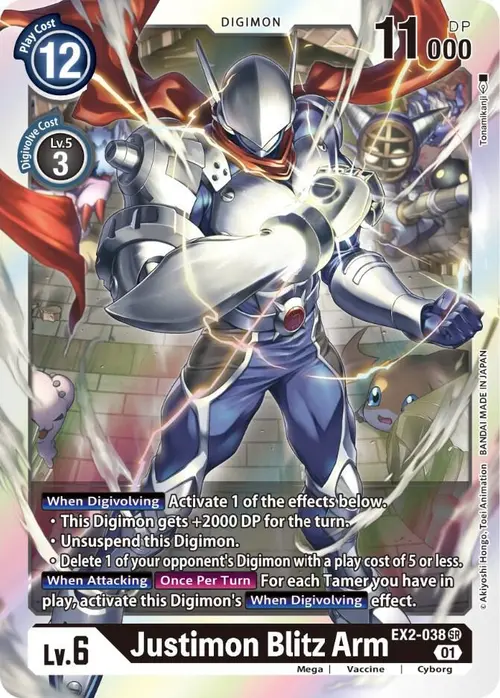 Justimon Blitz Arm card art