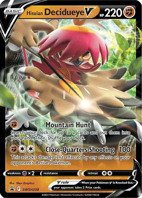 Hisuian Decidueye V - SWSH238 card art
