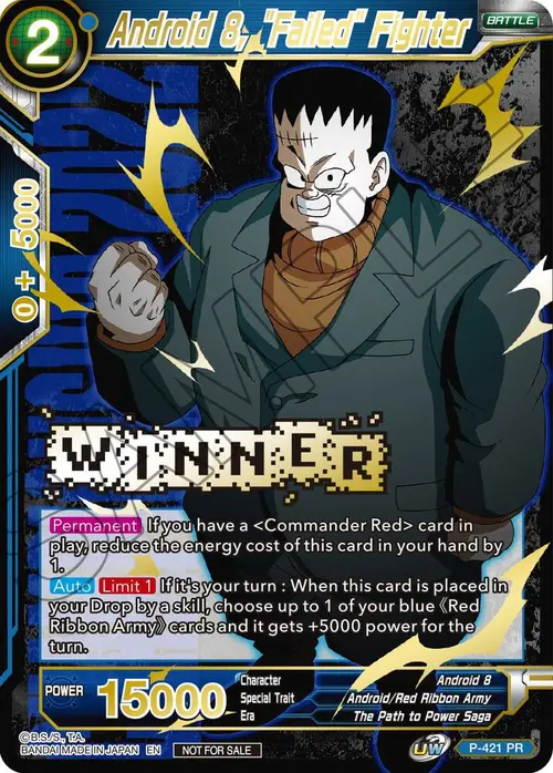 Android 8, "Failed" Fighter (Championship Pack 2022 Vol.2) (Winner Gold Stamped) card art