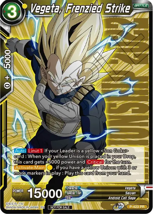 Vegeta, Frenzied Strike (Championship Pack 2022 Vol.2) card art