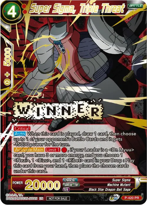 Super Sigma, Triple Threat (Championship Pack 2022 Vol.2) (Winner Gold Stamped) card art