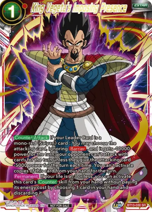 King Vegeta's Imposing Presence (Top 4) card art