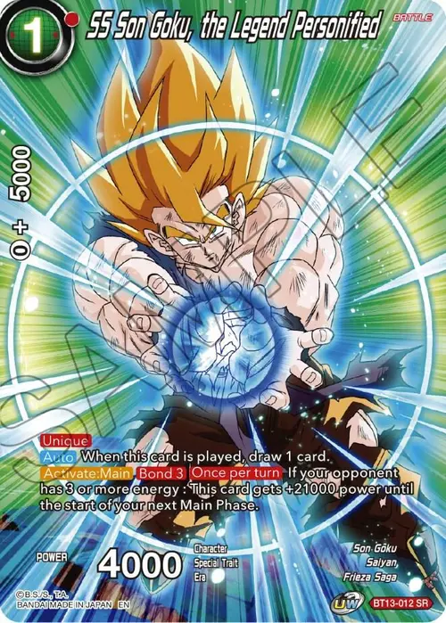 SS Son Goku, the Legend Personified card art