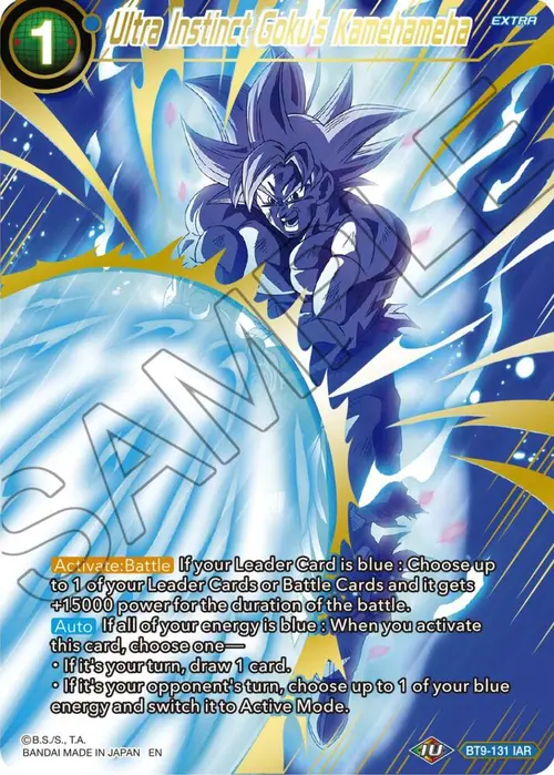 Ultra Instinct Goku's Kamehameha card art