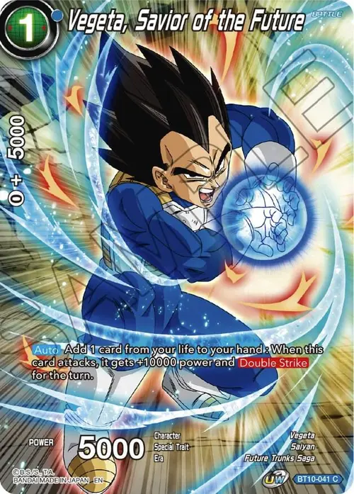 Vegeta, Savior of the Future card art