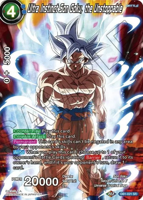 Ultra Instinct Son Goku, the Unstoppable card art