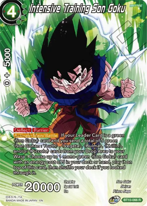 Intensive Training Son Goku card art