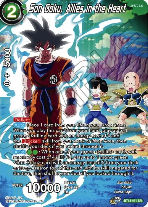 Son Goku, Allies in the Heart card art