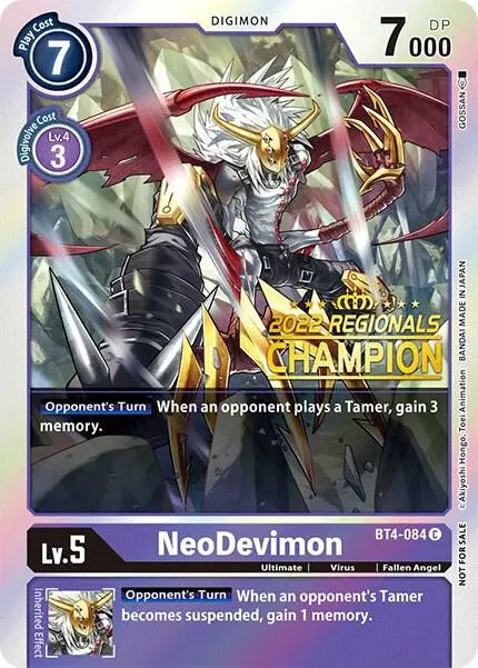 NeoDevimon (2022 Championship Online Regional) [Online Champion] card art