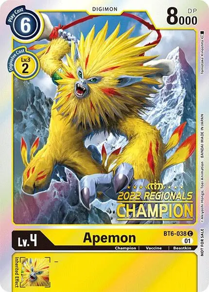 Apemon (2022 Championship Online Regional) [Online Champion] card art