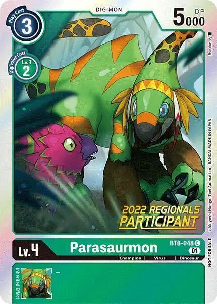 Parasaurmon (2022 Championship Online Regional) [Online Participant] card art