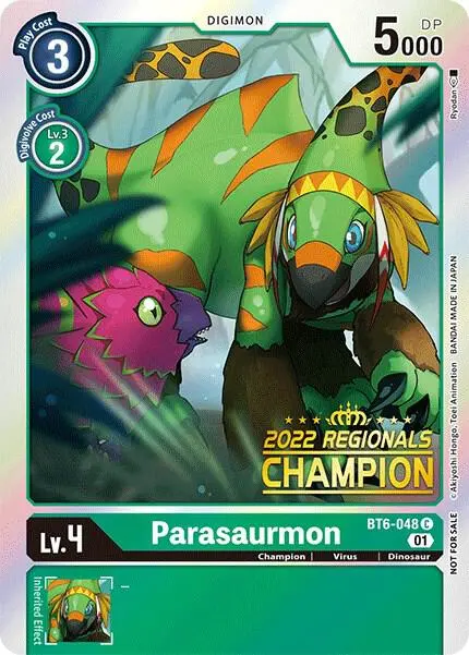 Parasaurmon (2022 Championship Online Regional) [Online Champion] card art