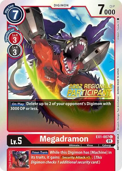 Megadramon (2022 Championship Online Regional) [Online Participant] card art