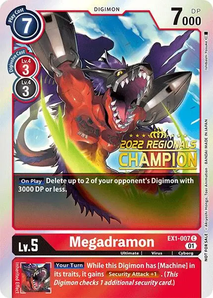 Megadramon (2022 Championship Online Regional) [Online Champion] card art