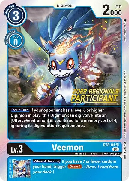 Veemon (2022 Championship Online Regional) [Online Participant] card art