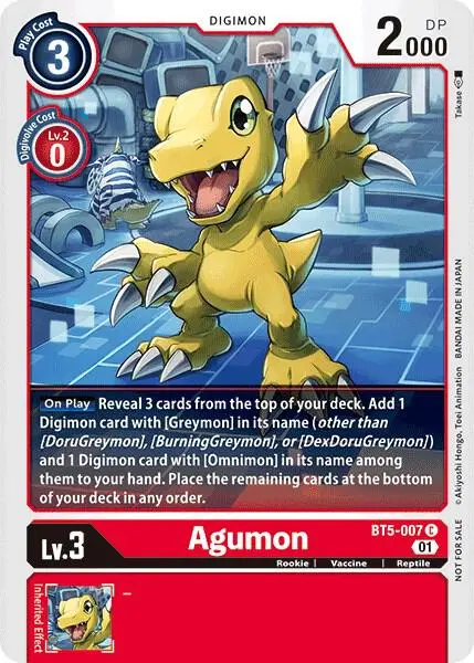 Agumon - BT5-007 (Tamer Party Vol. 4 Promo) card art