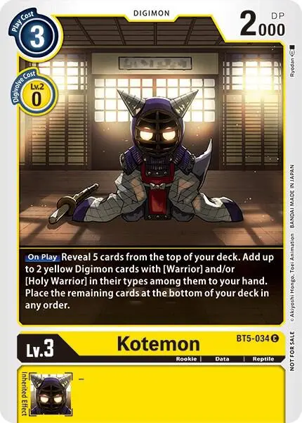 Kotemon - BT5-034 (Tamer Party Vol. 5 Promo) card art