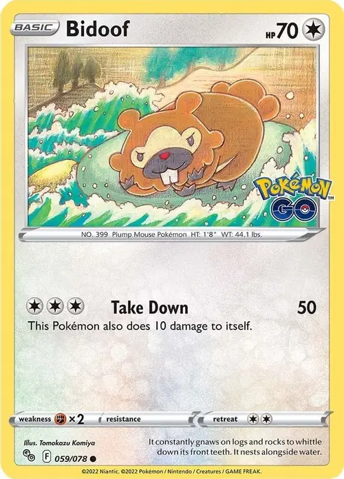 Bidoof card art