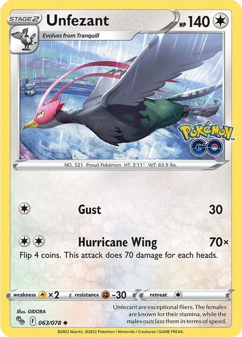 Unfezant card art