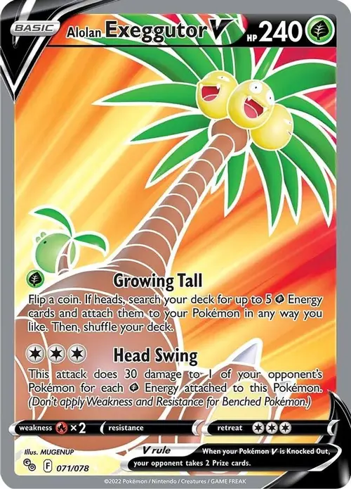 Alolan Exeggutor V (Full Art) card art