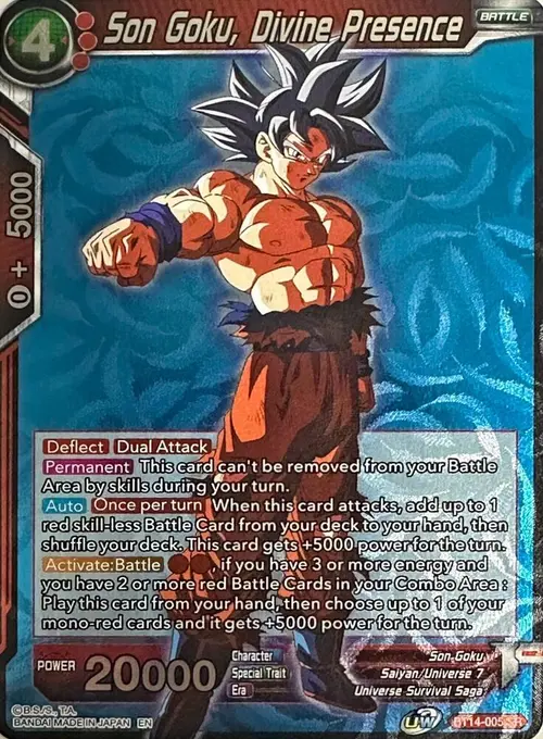 Son Goku, Divine Presence (Summer 2022 Regional Alt-Art Set) card art